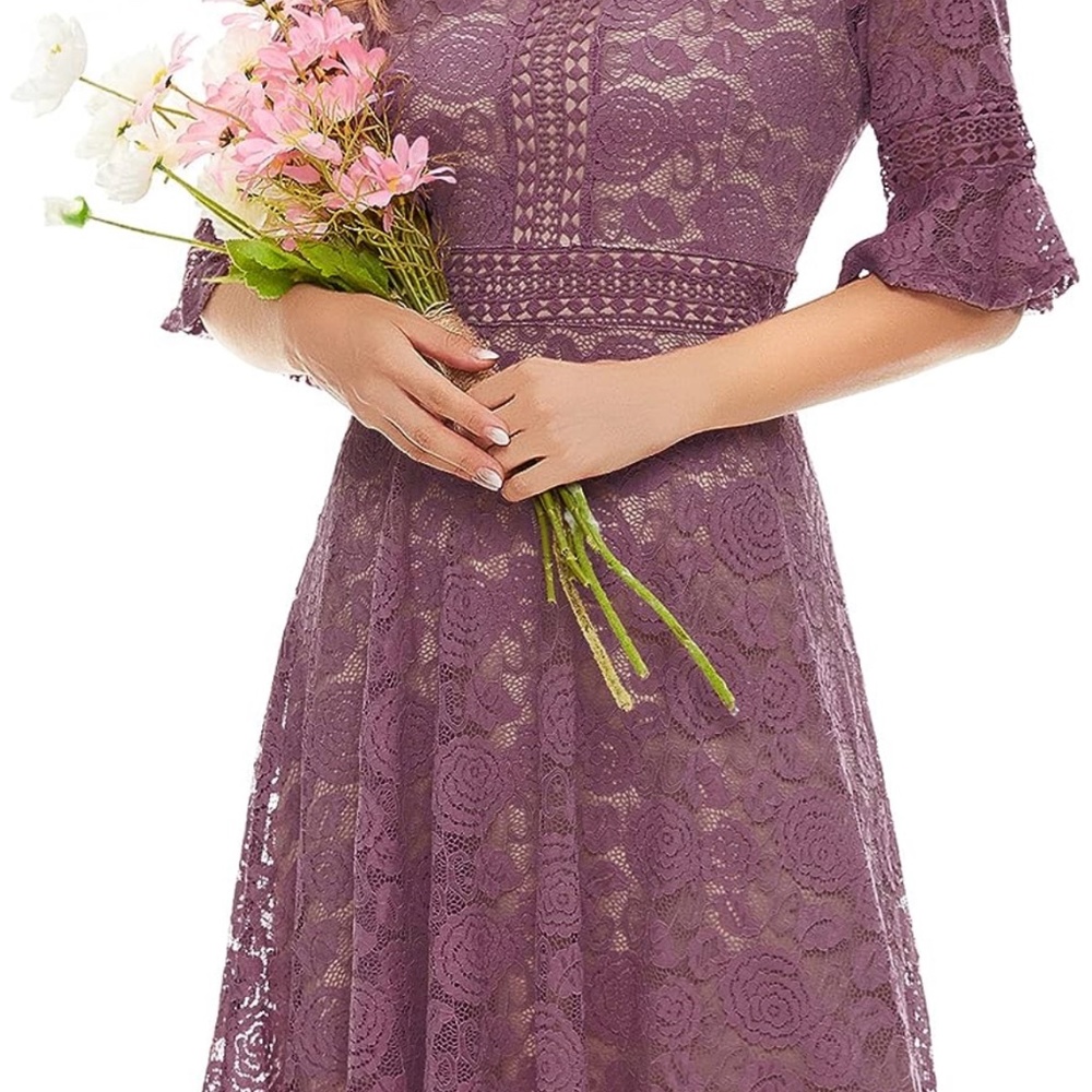 Super cute lace mauve colored dress